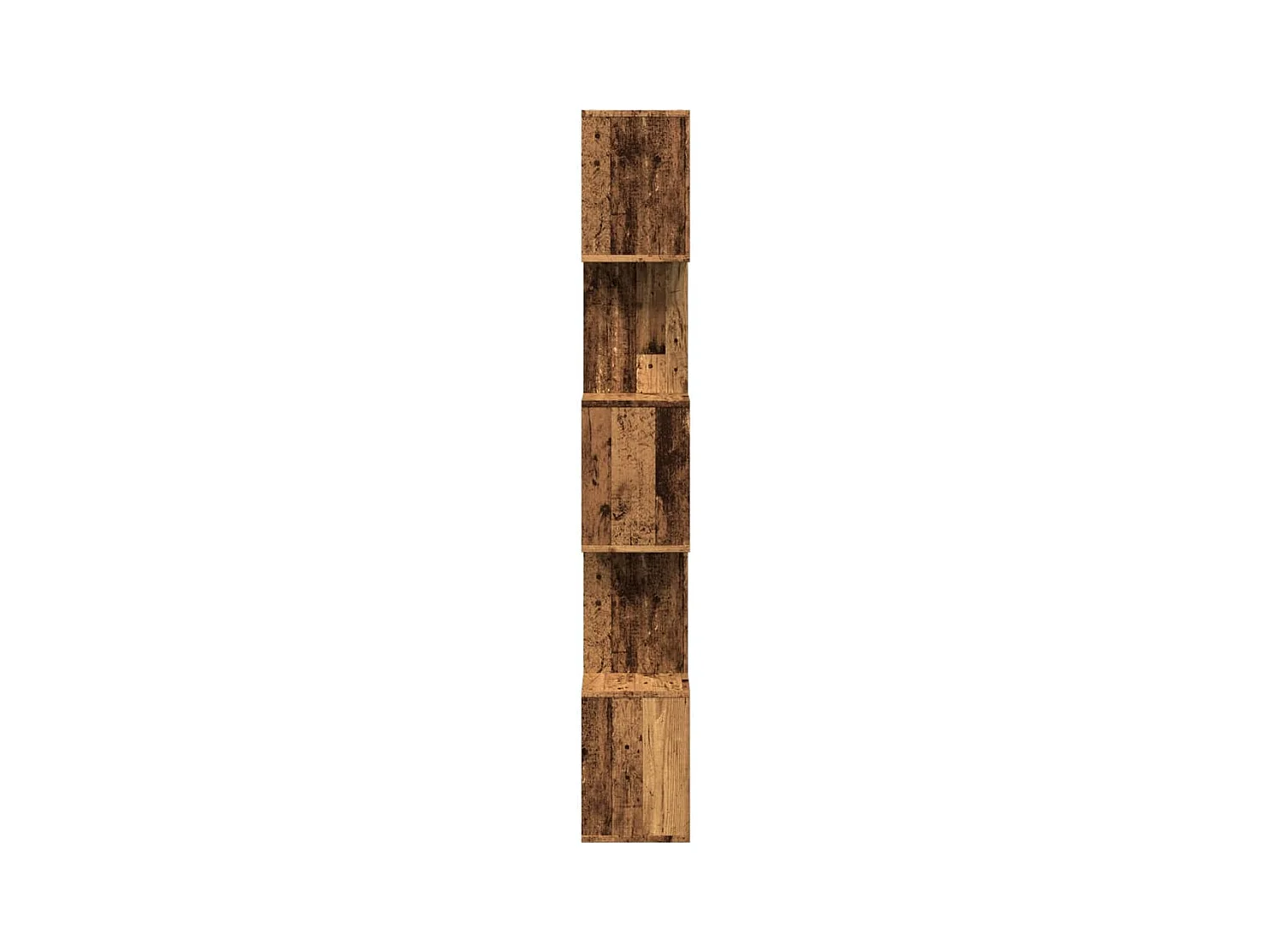 Raumteiler-Bücherregal 5 Etagen Altholz-Optik 70x24x161 cm