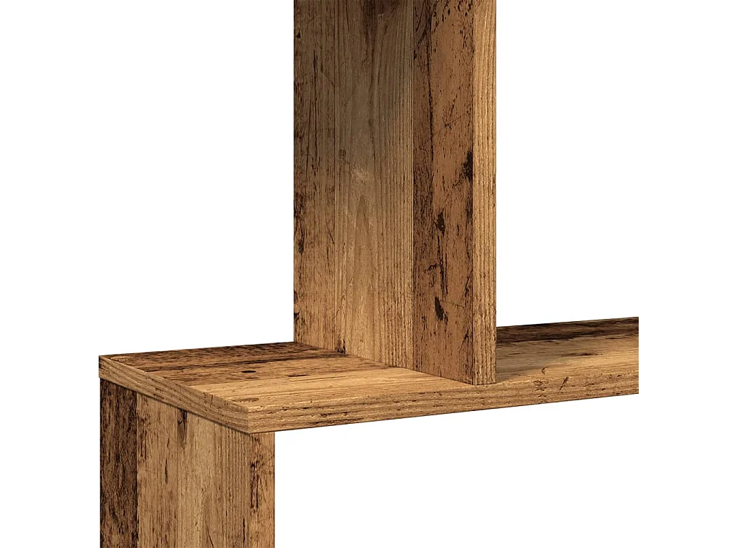 Raumteiler-Bücherregal 5 Etagen Altholz-Optik 70x24x161 cm