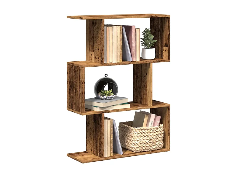 Kamerscherm / boekenkast 3-laags 70x24x97 cm hout oud hout