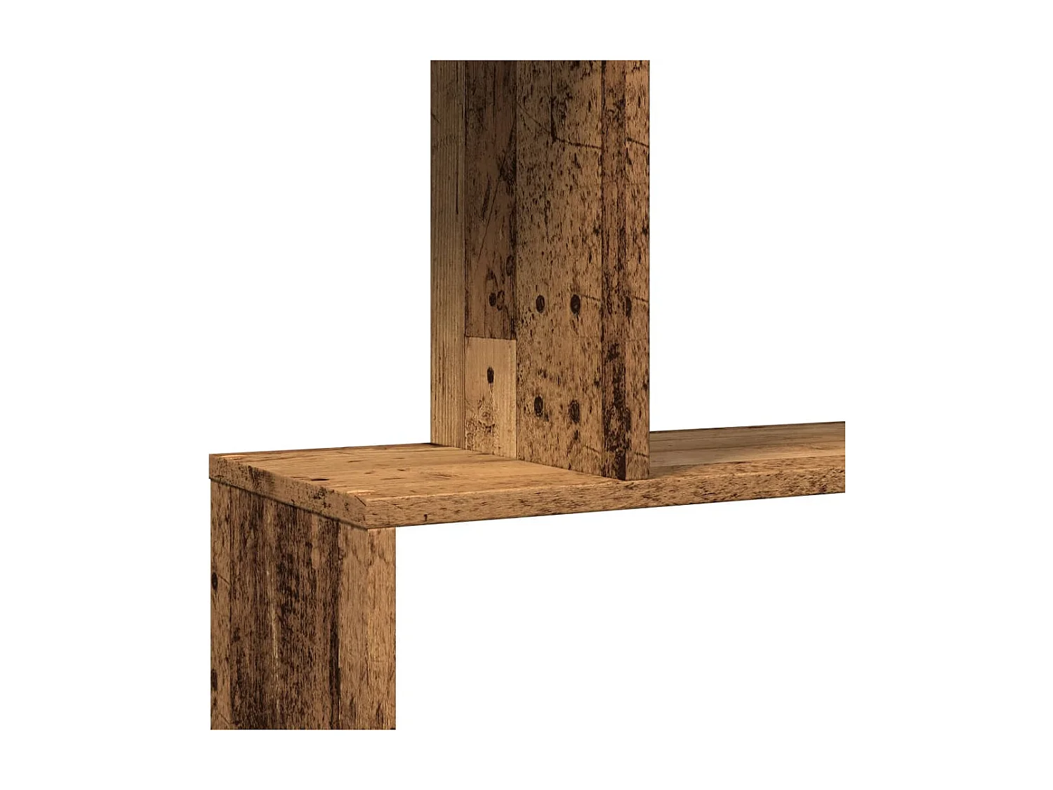 Étagère séparatrice de pièce à 3 niveaux vieux bois 70x24x97 cm