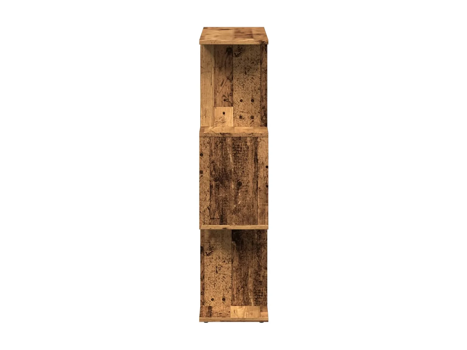 Étagère séparatrice de pièce à 3 niveaux vieux bois 70x24x97 cm