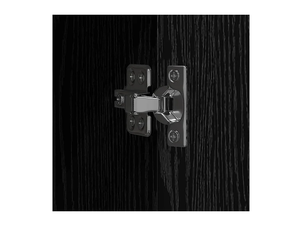 Gabinete Alto Negro Roble de - 60 x 32 x 153 cm - Madera de calidad