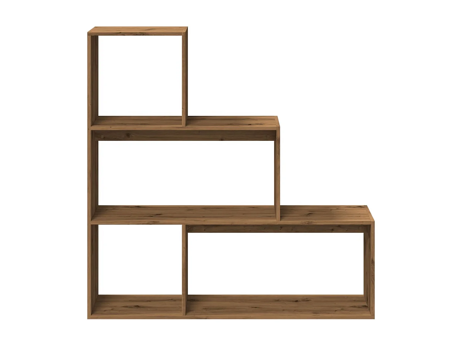 Raumteiler-Bücherregal 3 Stufen Artisan-Eiche 123x29x123 cm