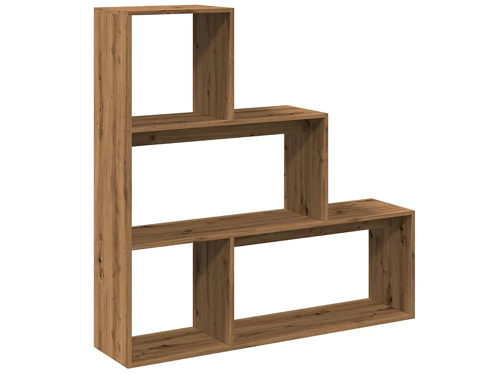 Libreria 3Ripiani Rovere Artigianale 123x29x123cm in Truciolato