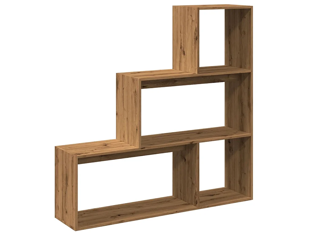 Libreria 3Ripiani Rovere Artigianale 123x29x123cm in Truciolato