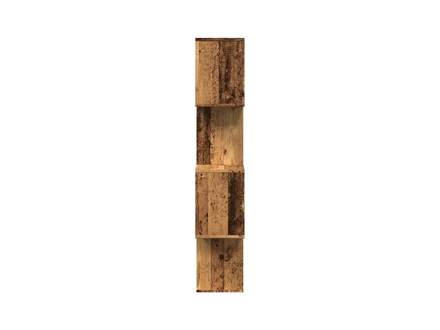 Raumteiler-Bücherregal 4 Böden Altholz-Optik 70x24x129 cm