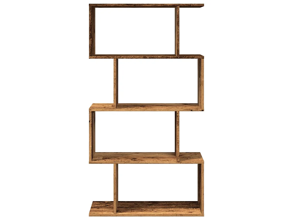 Libreria 4 Ripiani Legno Vecchio 70x24x129 cm in Truciolato