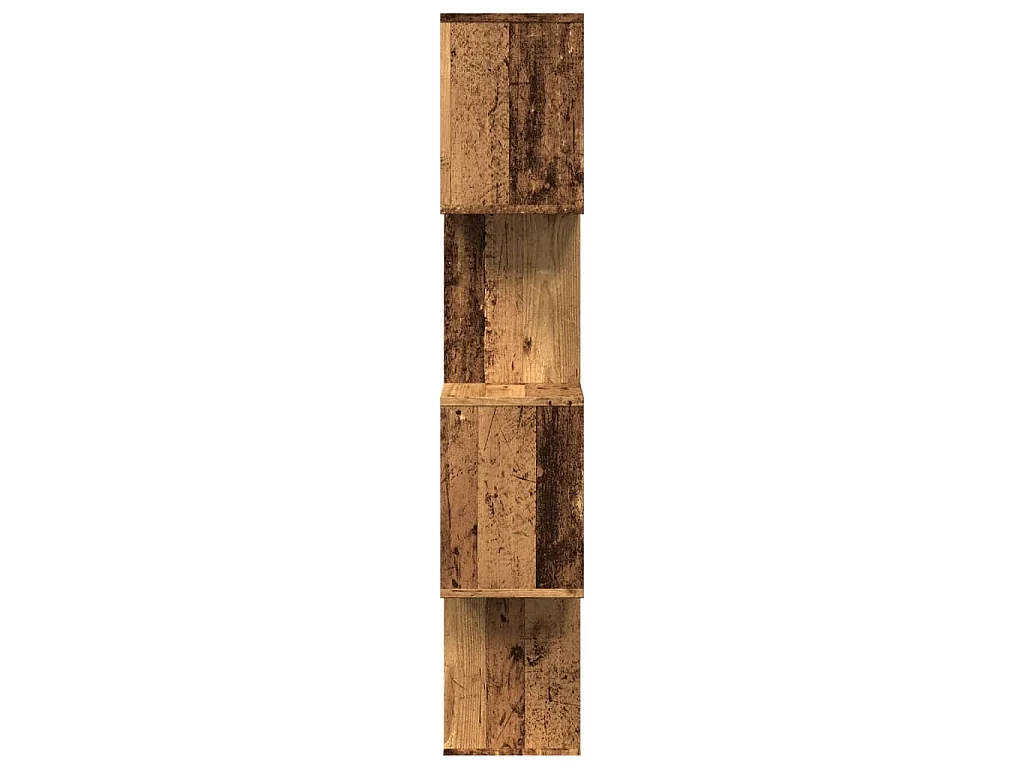 Libreria 4 Ripiani Legno Vecchio 70x24x129 cm in Truciolato
