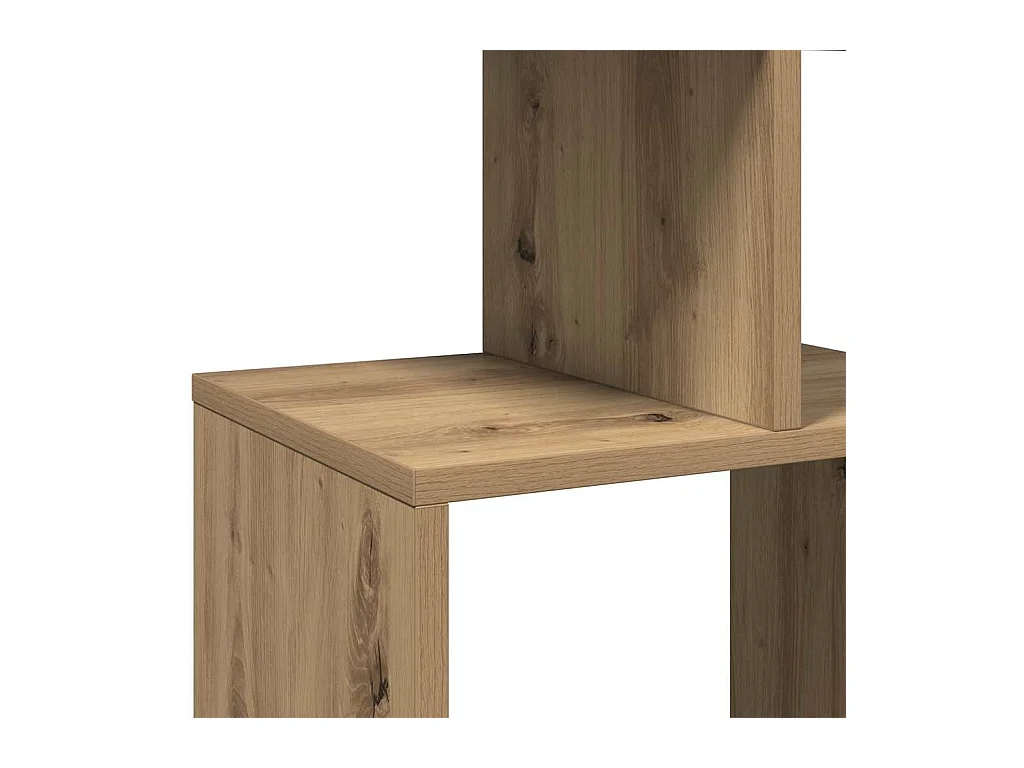 Boekenkast 92x29x188 cm bewerkt hout artisanaal eikenkleur