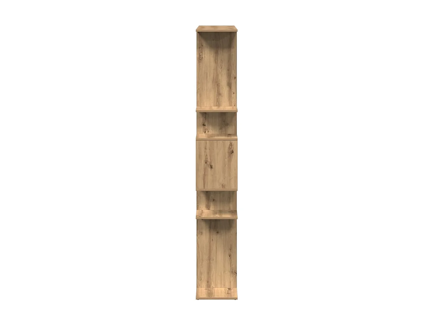 Boekenkast 92x29x188 cm bewerkt hout artisanaal eikenkleur