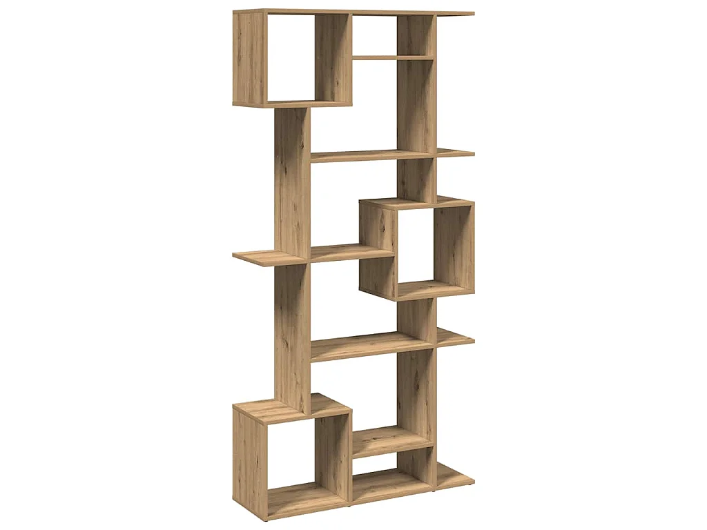 Bibliothèque chêne artisanal 92x29x188 cm bois d'ingénierie