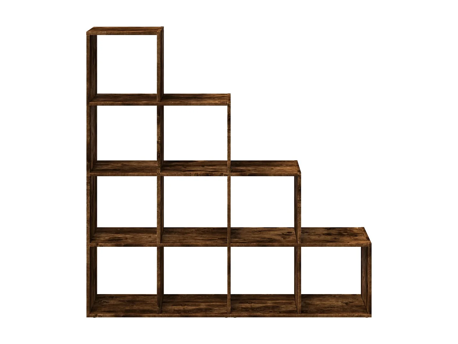 Librería divisora 4 niveles roble ahumado 131,5x29x131,5 cm