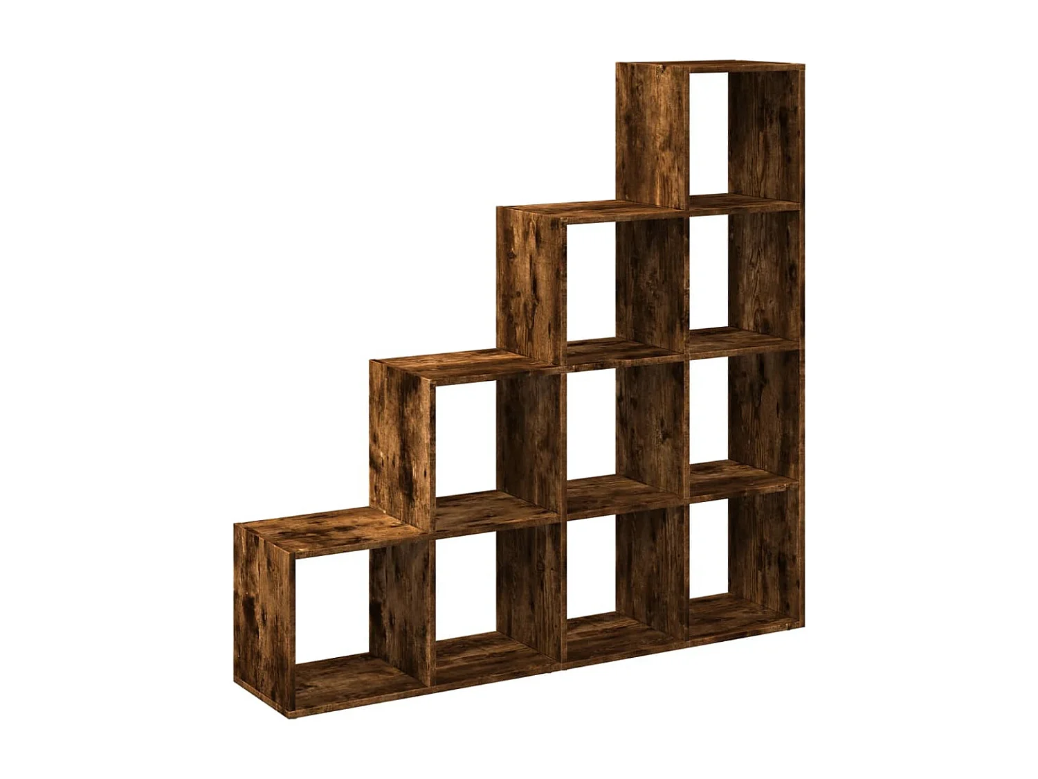 Librería divisora 4 niveles roble ahumado 131,5x29x131,5 cm