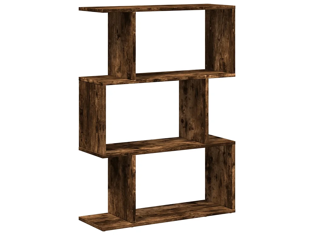 Kamerscherm / boekenkast 3-laags 70x24x97 cm hout gerookt eik