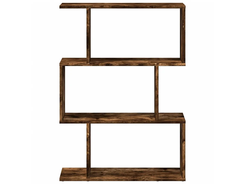 Kamerscherm / boekenkast 3-laags 70x24x97 cm hout gerookt eik