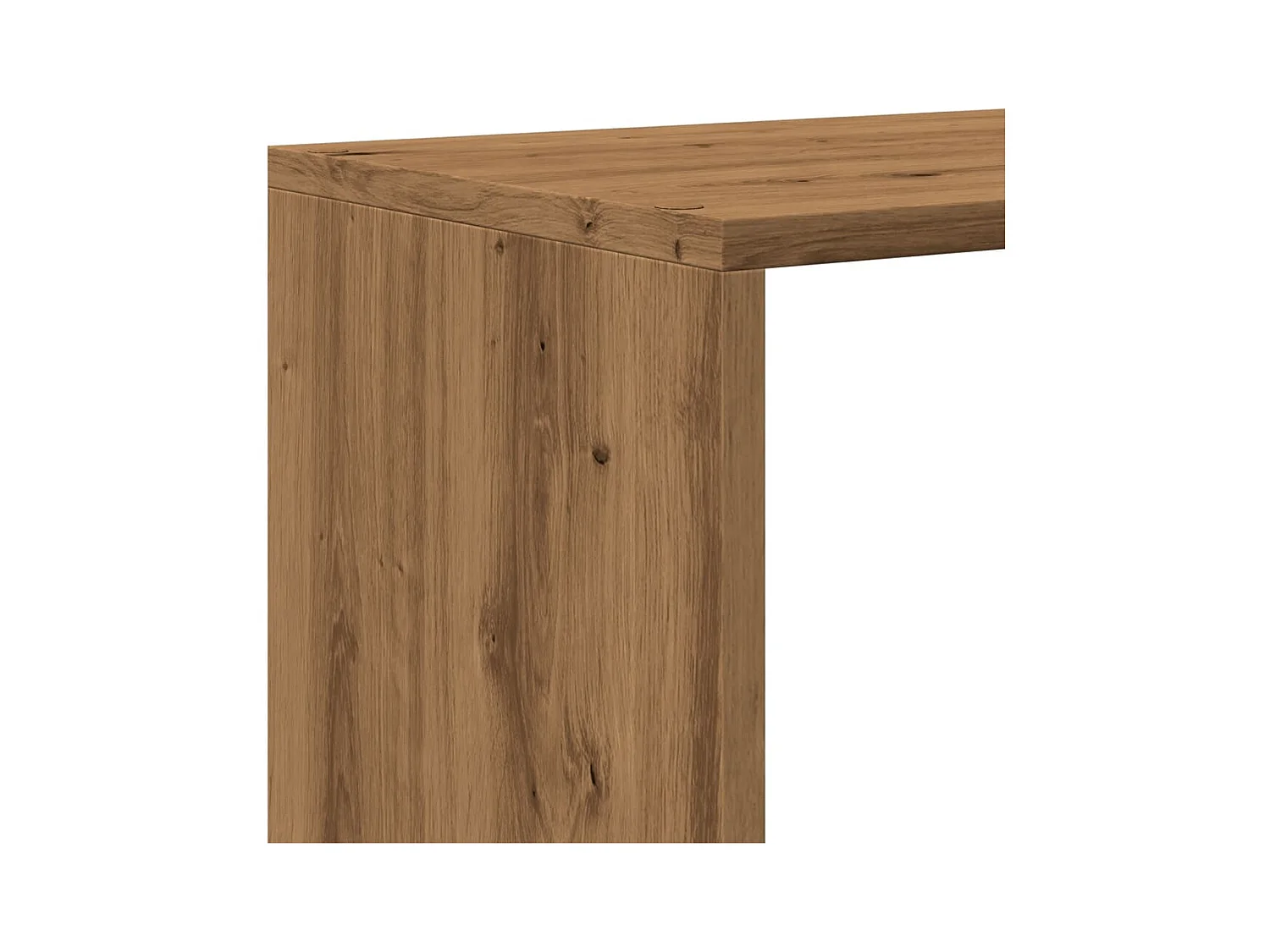 Étagère séparatrice de pièce à 3 niveaux chêne artisanal