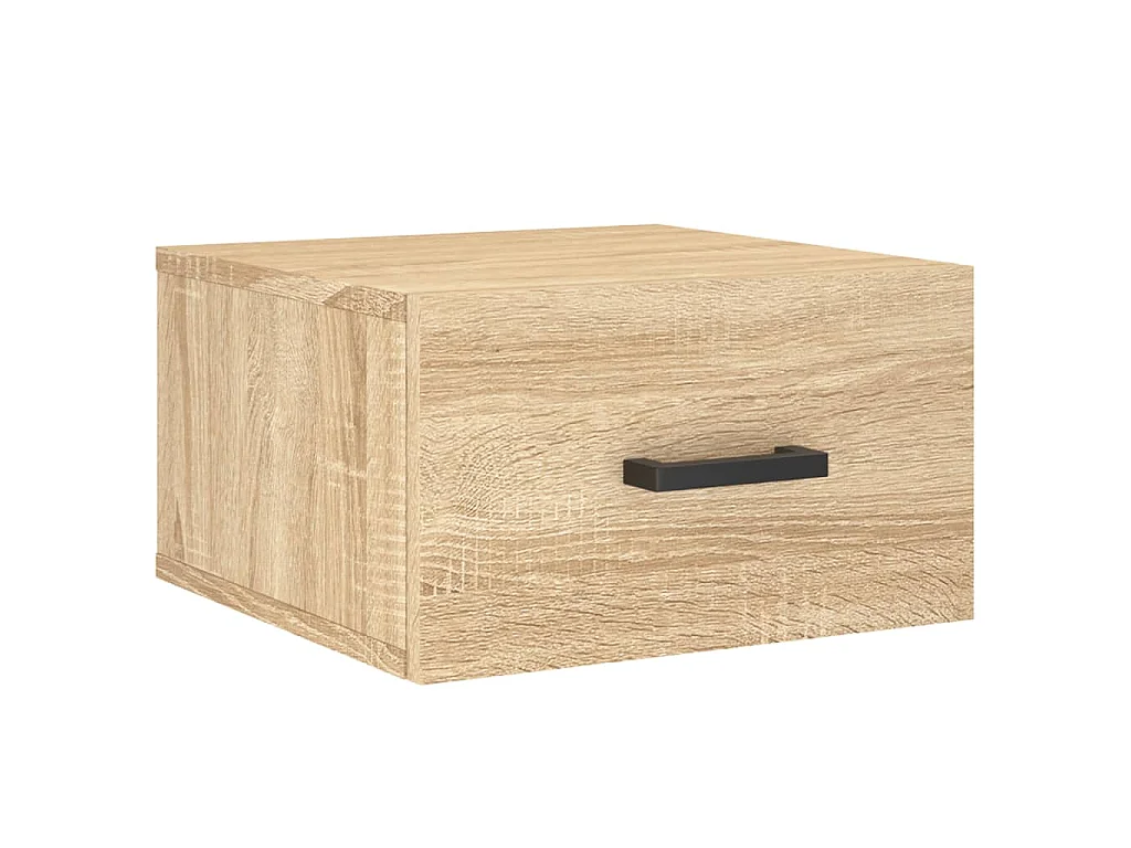 Table de chevet murale chêne sonoma 35x35x20 cm