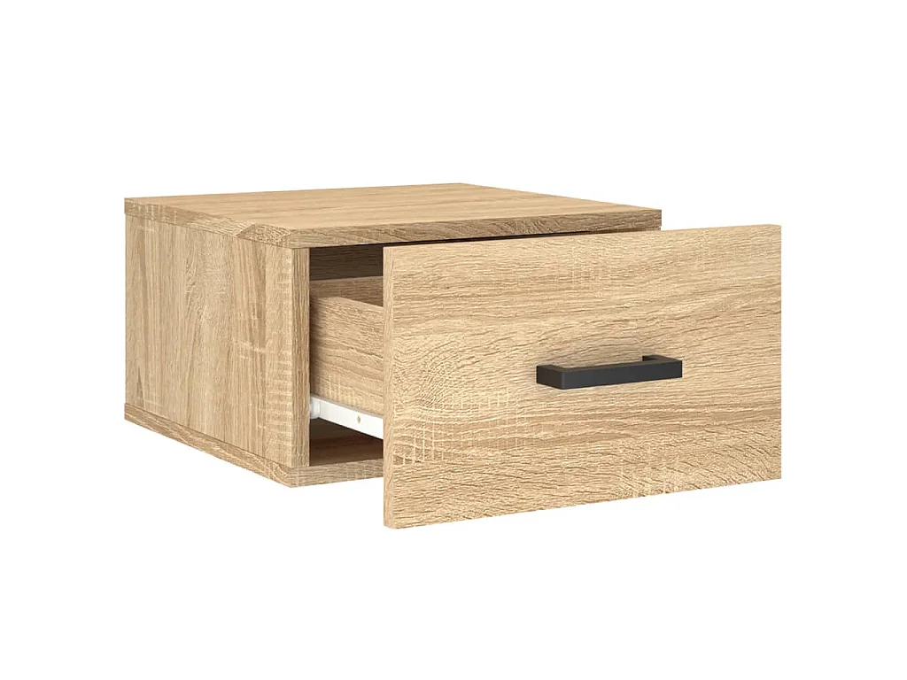 Table de chevet murale chêne sonoma 35x35x20 cm
