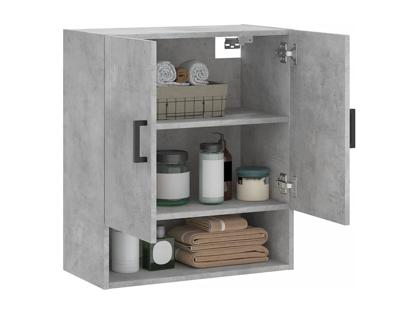 Armoire murale gris béton 60x31x70 cm bois d'ingénierie