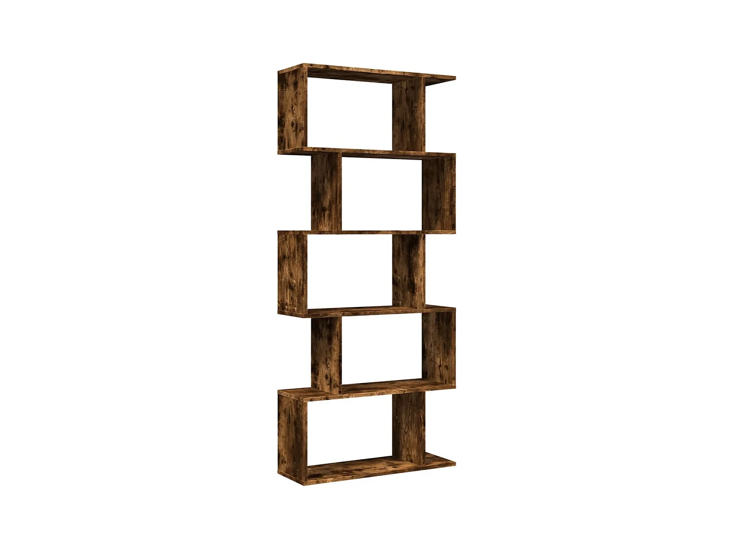 Raumteiler-Bücherregal 5 Etagen Räuchereiche 70x24x161 cm