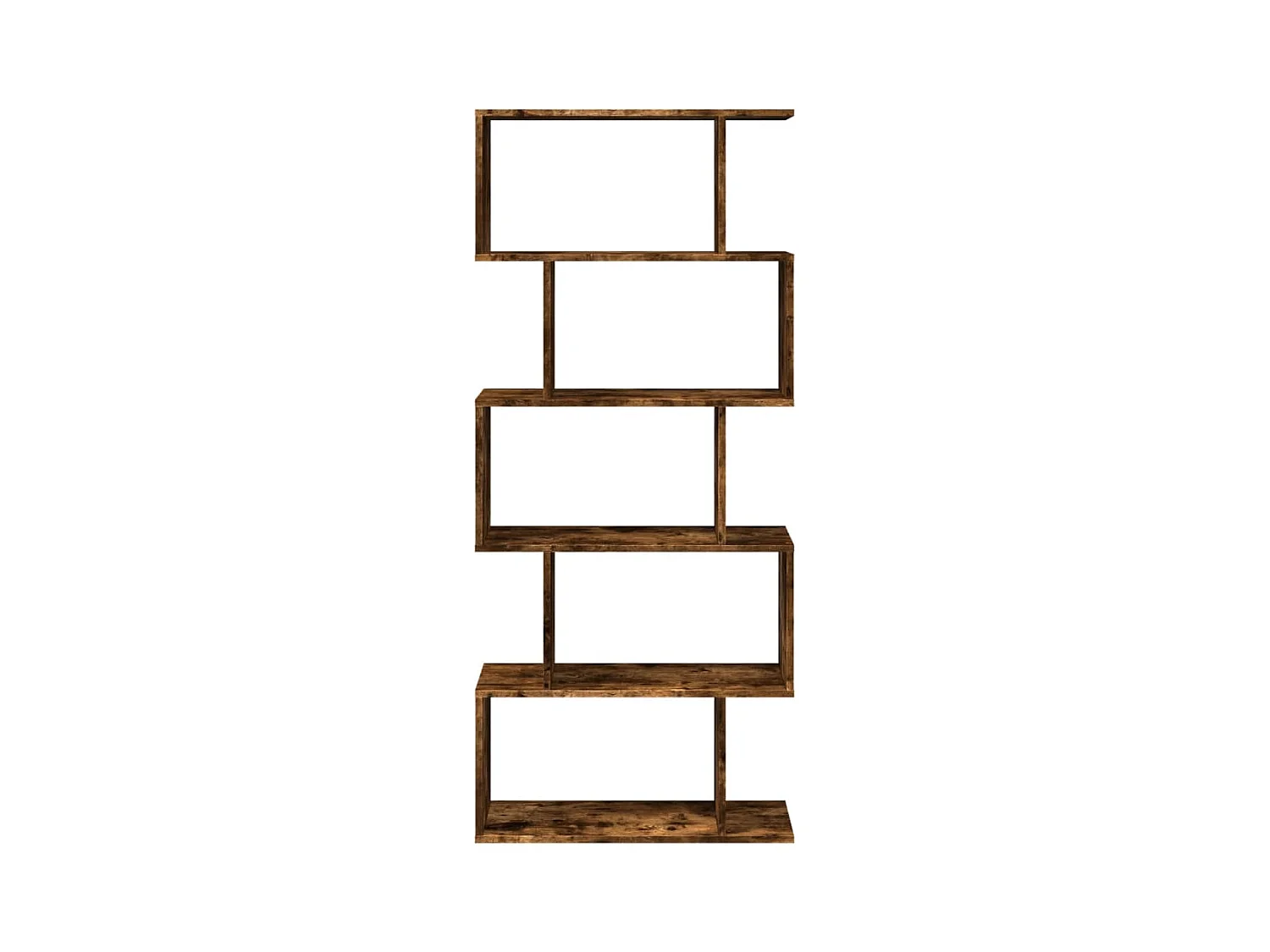 Raumteiler-Bücherregal 5 Etagen Räuchereiche 70x24x161 cm