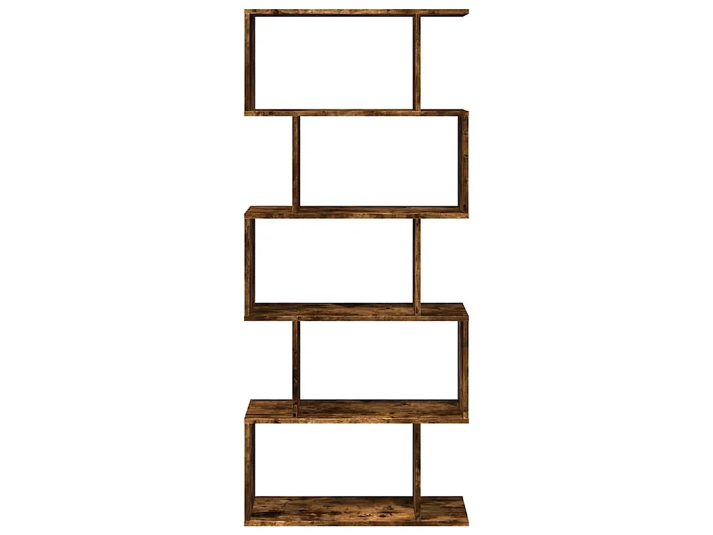 Kamerscherm / boekenkast 5-laags 70x24x161 cm hout gerookt eik