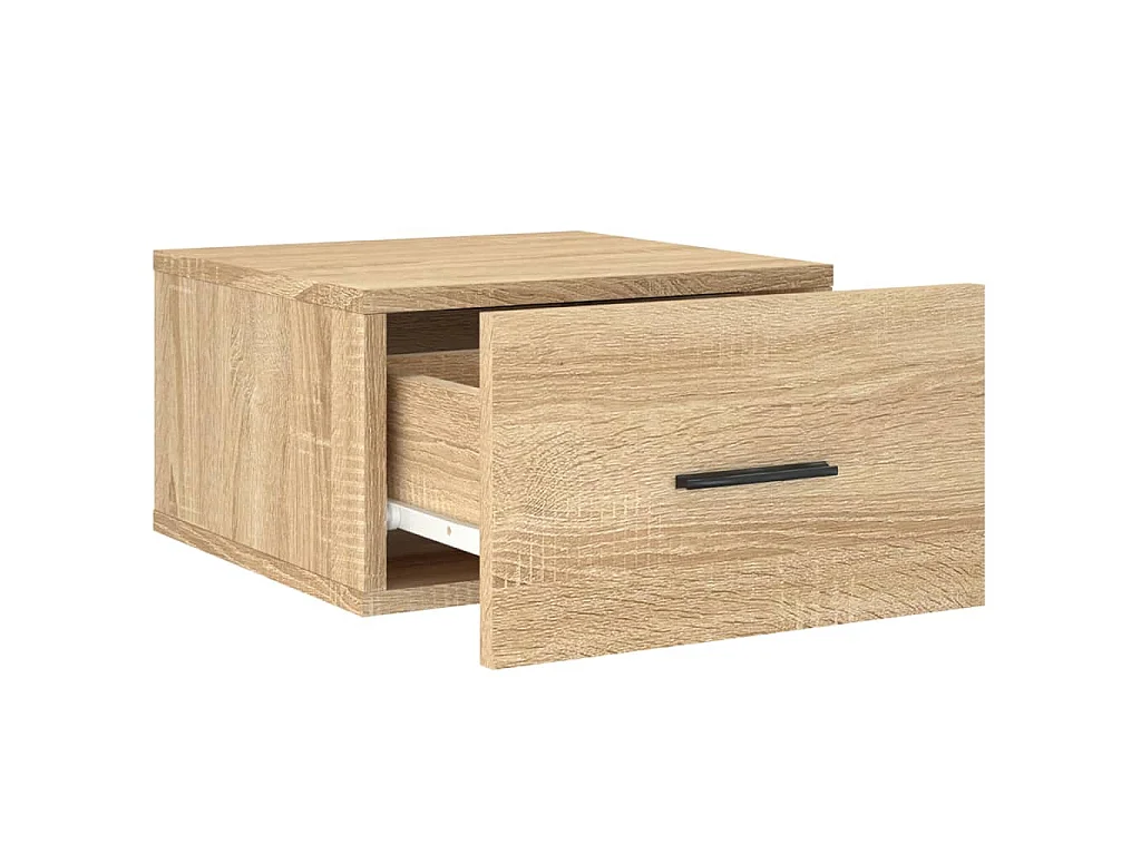Table de chevet murale chêne sonoma 35x35x20 cm