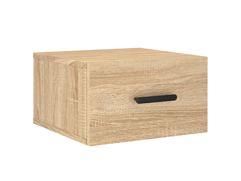 Table de chevet murale chêne sonoma 35x35x20 cm