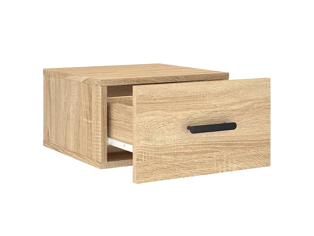 Table de chevet murale chêne sonoma 35x35x20 cm