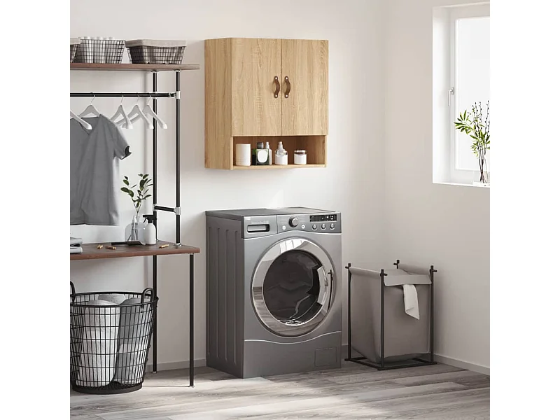 Wandkast 60x31x70 cm bewerkt hout sonoma eikenkleurig