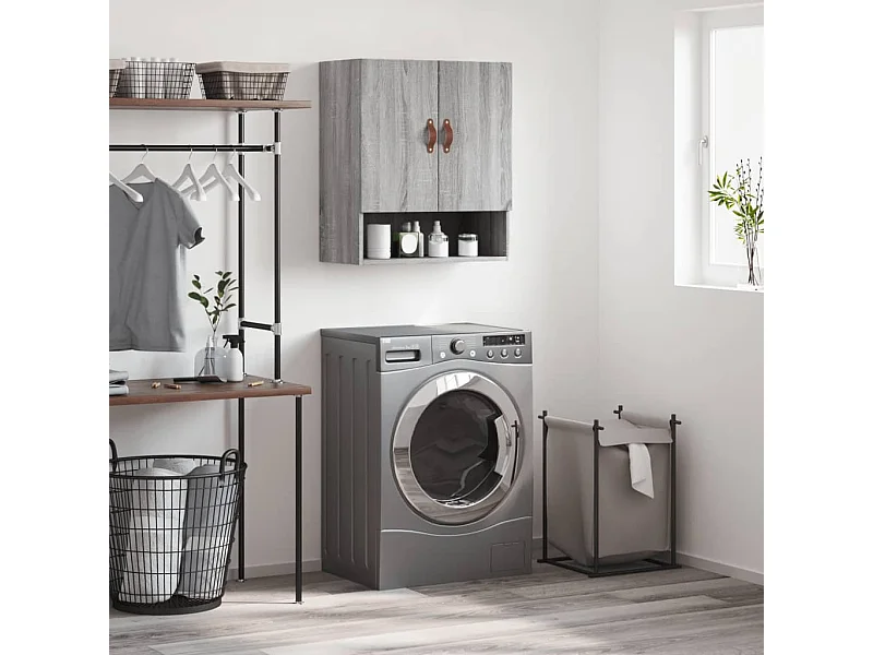 Wandschrank Grau Sonoma 60x31x70 cm Holzwerkstoff