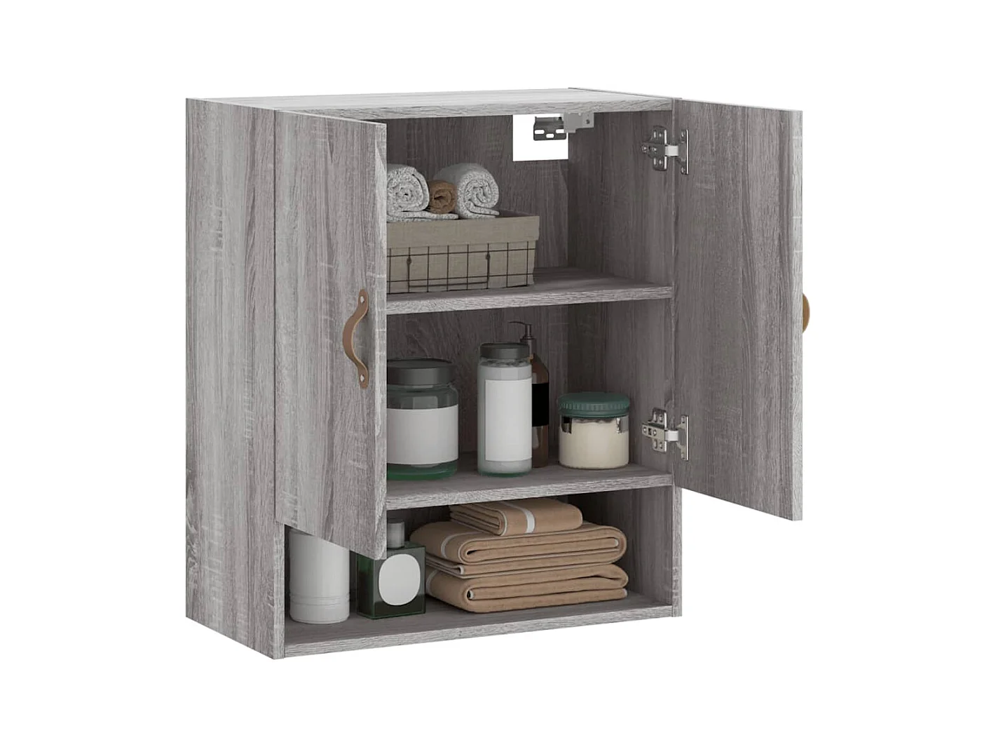 Armoire murale sonoma gris 60x31x70 cm bois d'ingénierie
