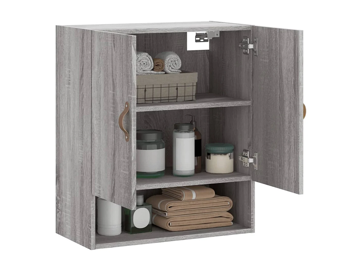 Armoire murale sonoma gris 60x31x70 cm bois d'ingénierie