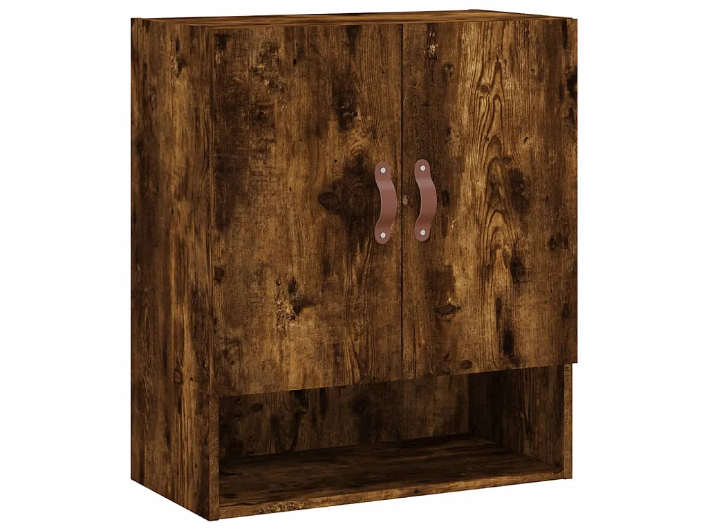 Armoire murale chêne fumé 60x31x70 cm bois d'ingénierie
