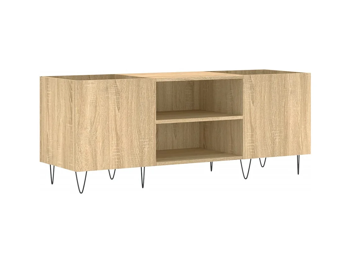 Armoire à disques chêne sonoma 121x38x48 cm bois d'ingénierie
