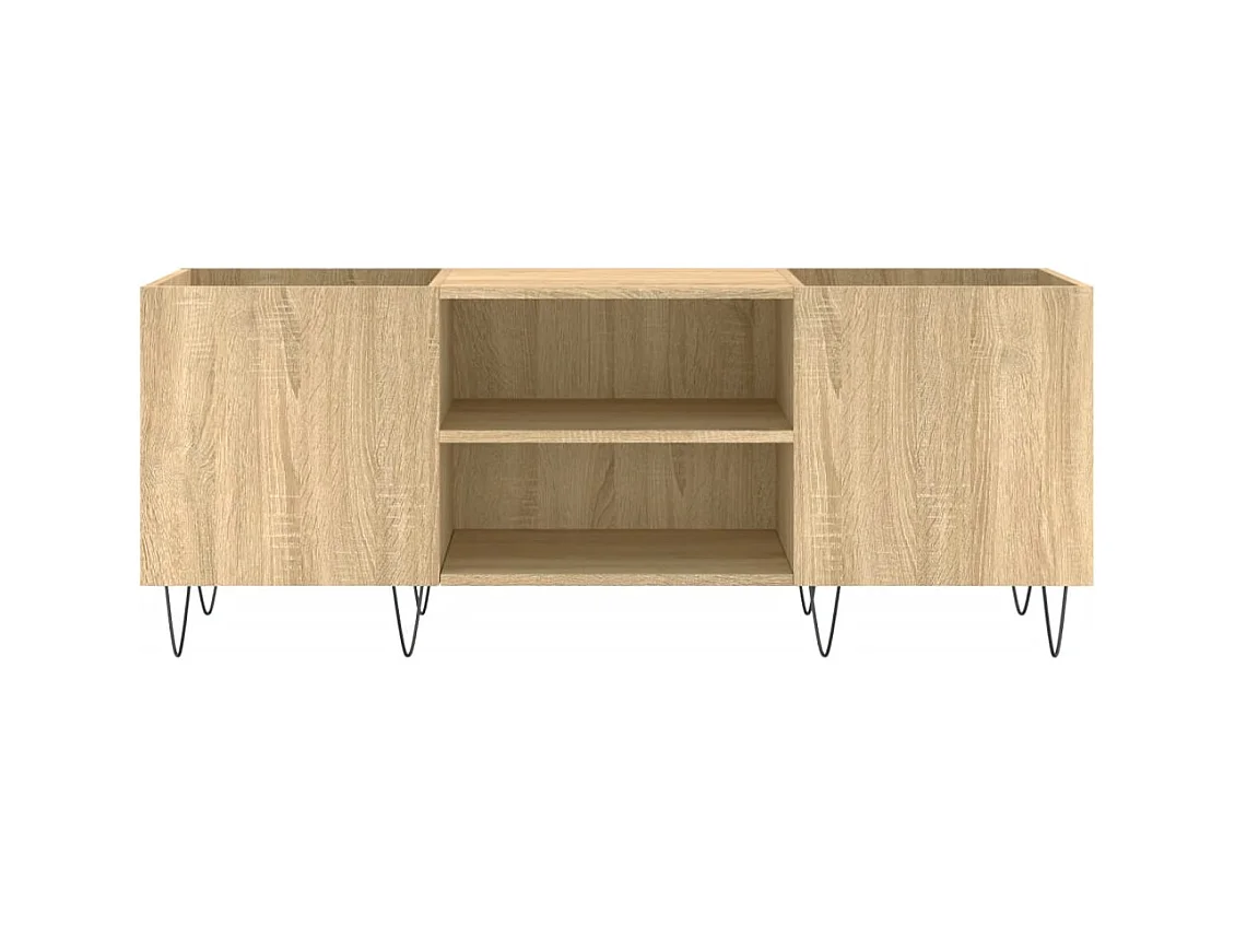 Armoire à disques chêne sonoma 121x38x48 cm bois d'ingénierie