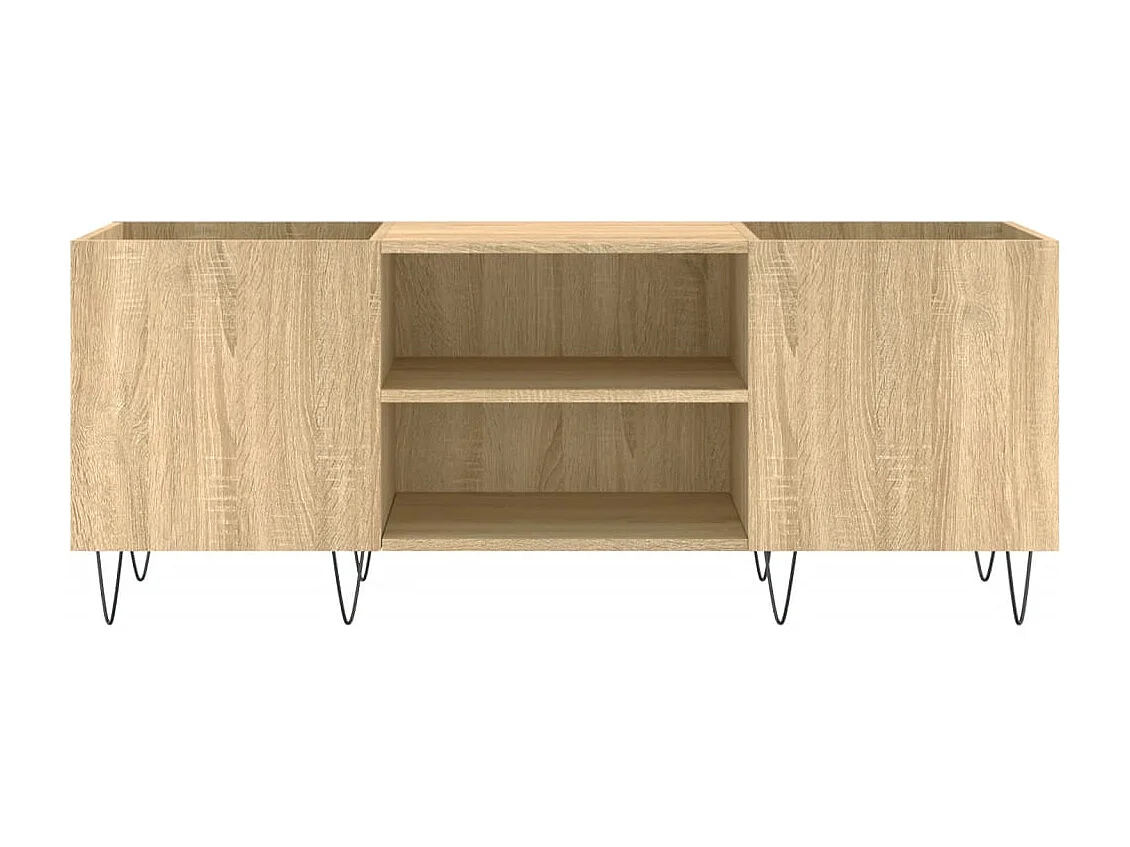 Armoire à disques chêne sonoma 121x38x48 cm bois d'ingénierie