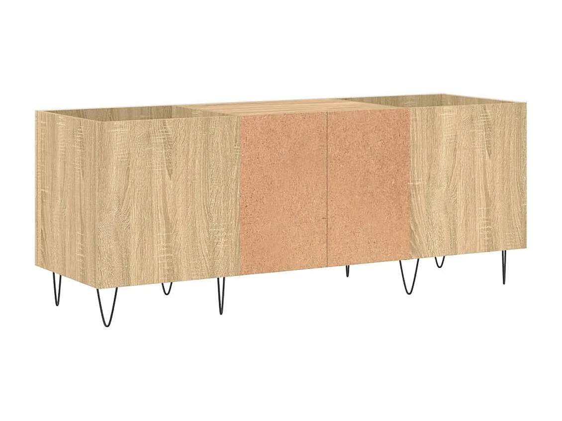 Armoire à disques chêne sonoma 121x38x48 cm bois d'ingénierie