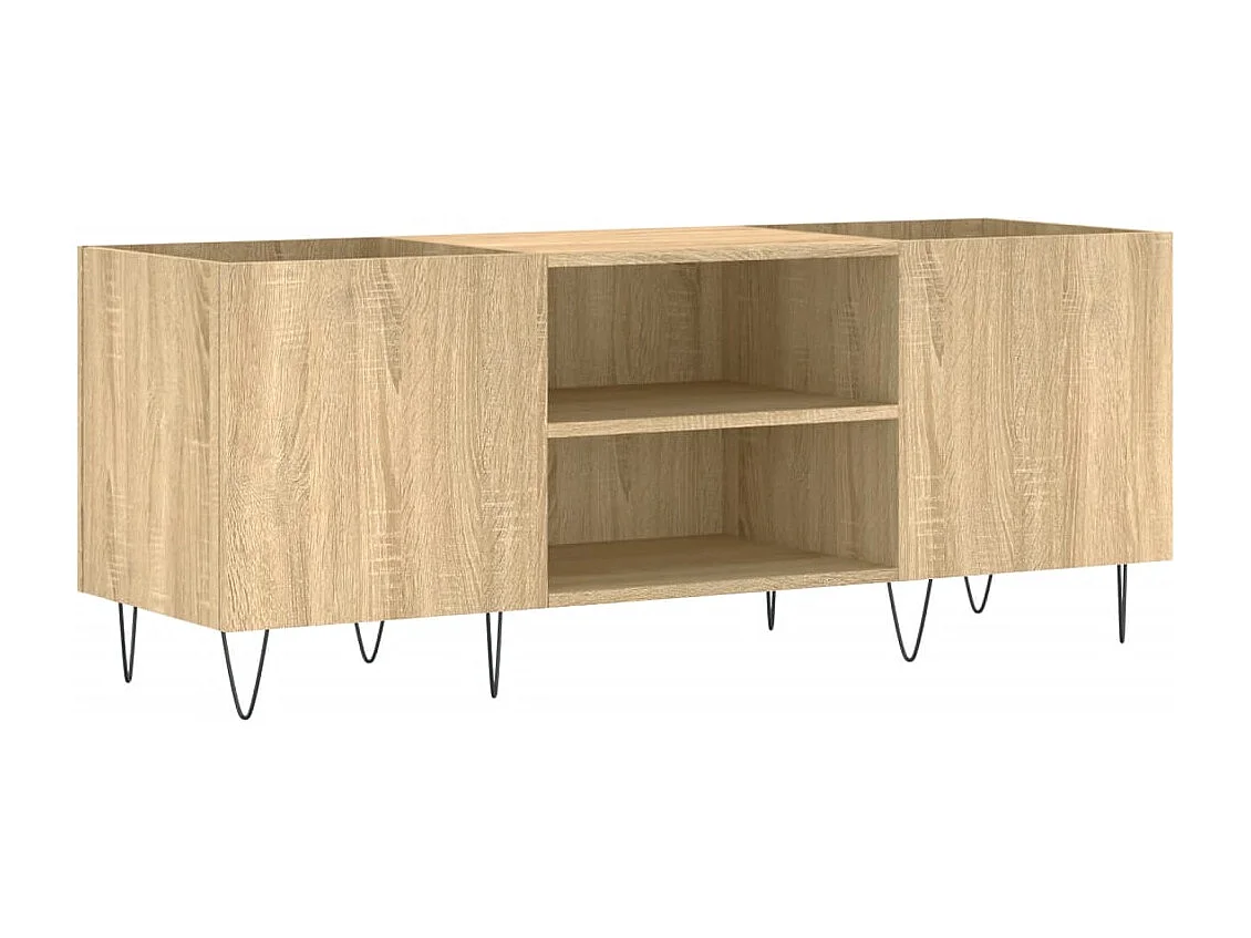 Armoire à disques chêne sonoma 121x38x48 cm bois d'ingénierie