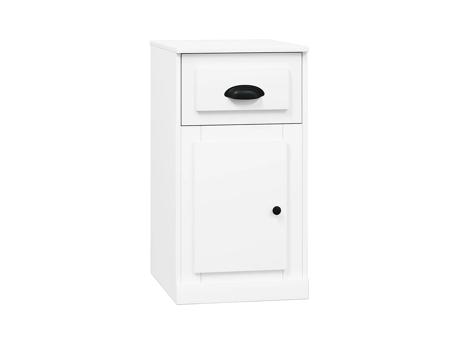Armoire latérale avec tiroir blanc 40x50x75cm bois d'ingénierie
