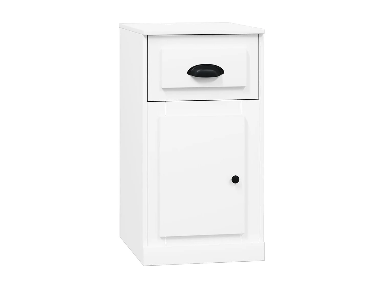 Armoire latérale avec tiroir blanc 40x50x75cm bois d'ingénierie
