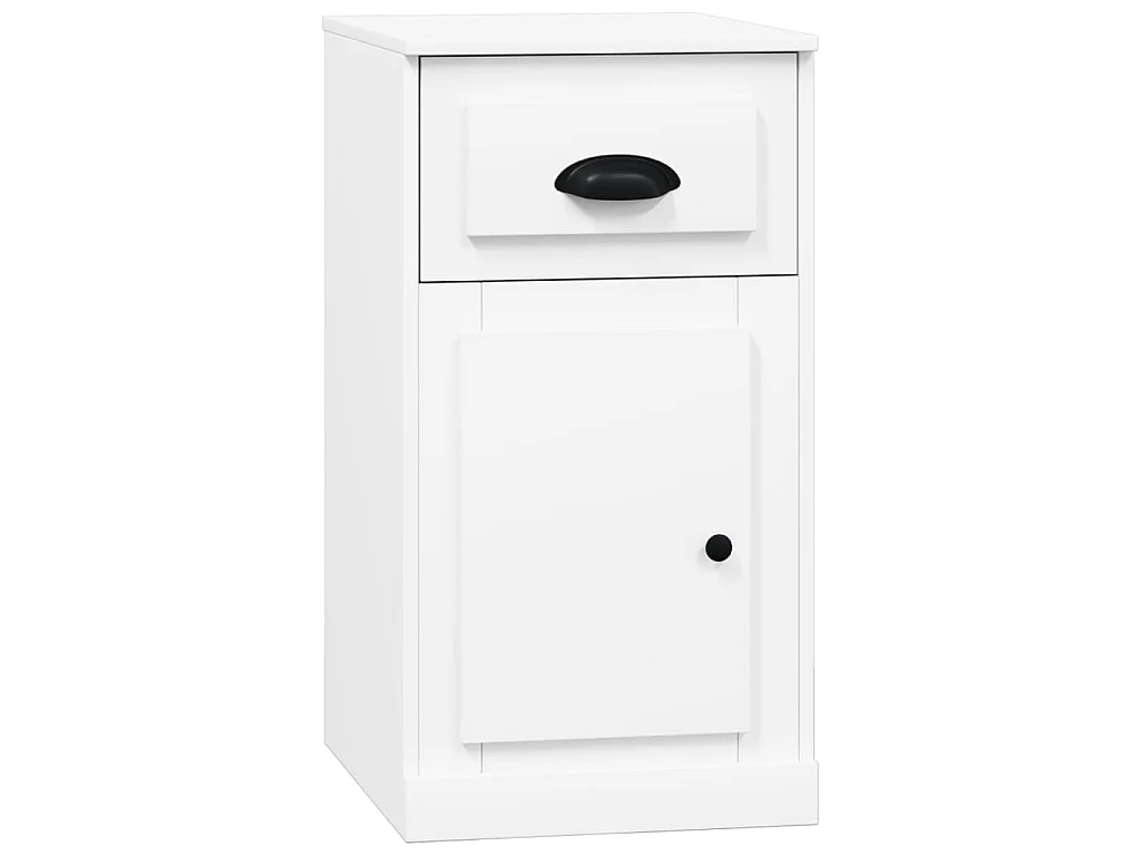 Bijzetkast met lade 40x50x75 cm bewerkt hout wit