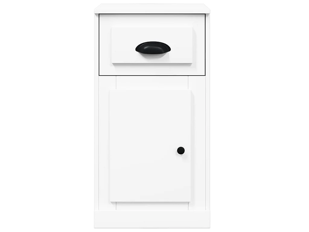 Bijzetkast met lade 40x50x75 cm bewerkt hout wit