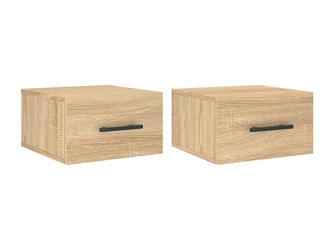 Tables de chevet murales 2 pcs chêne sonoma 35x35x20 cm