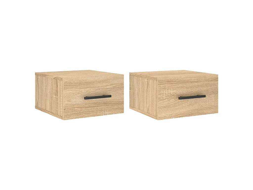 Tables de chevet murales 2 pcs chêne sonoma 35x35x20 cm