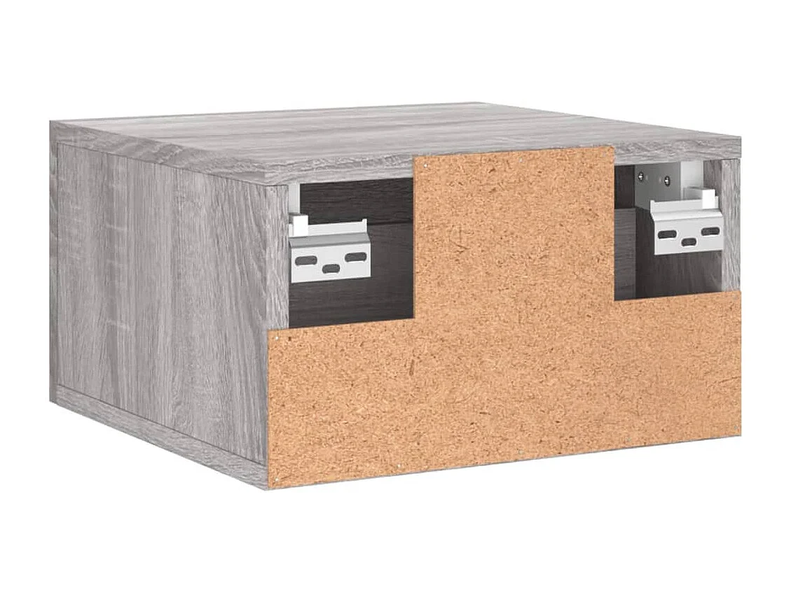 Table de chevet murale sonoma gris 35x35x20 cm