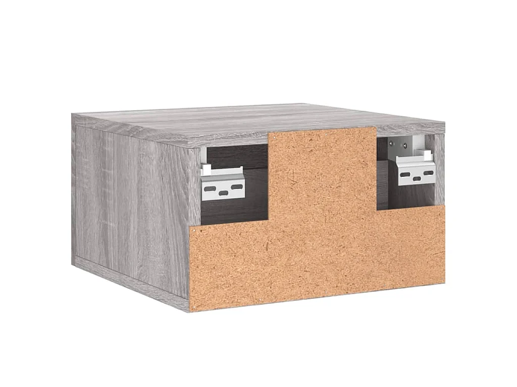 Table de chevet murale sonoma gris 35x35x20 cm