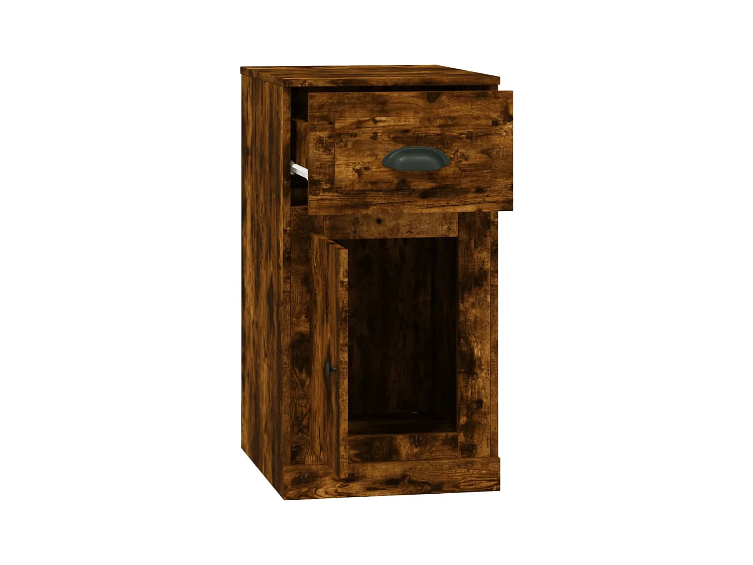 Armoire latérale avec tiroir chêne fumé 40x50x75 cm