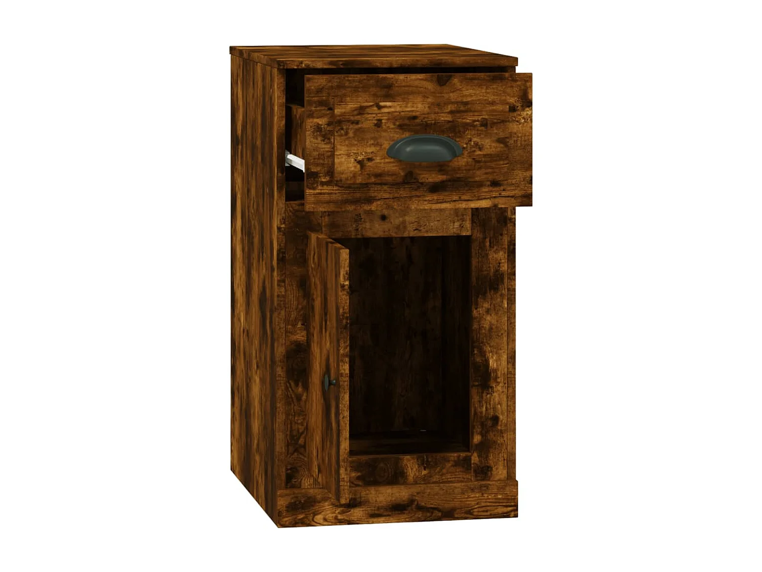 Armoire latérale avec tiroir chêne fumé 40x50x75 cm