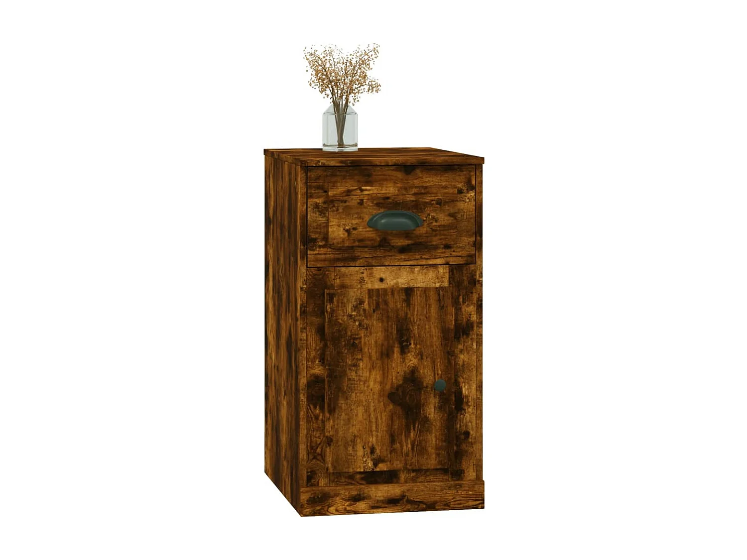 Armoire latérale avec tiroir chêne fumé 40x50x75 cm